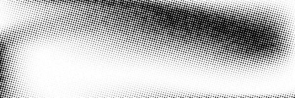 Grunge halftone gradient background. Faded dotted grit noise texture. Black and white rasterized sand grain wallpaper. Retro pixelated bitmap backdrop. Aged anime or manga comic overlay vector