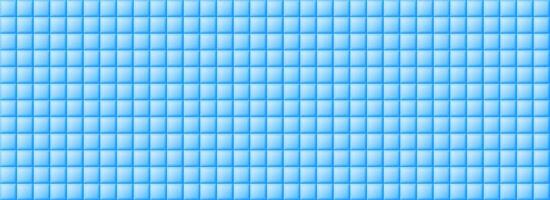 Seamless blue tile pattern. Square ceramic tiles texture for bathroom wall, kitchen floor, pool. Repeating mosaic grid background. Repeated turquoise tiled wallpaper. vector