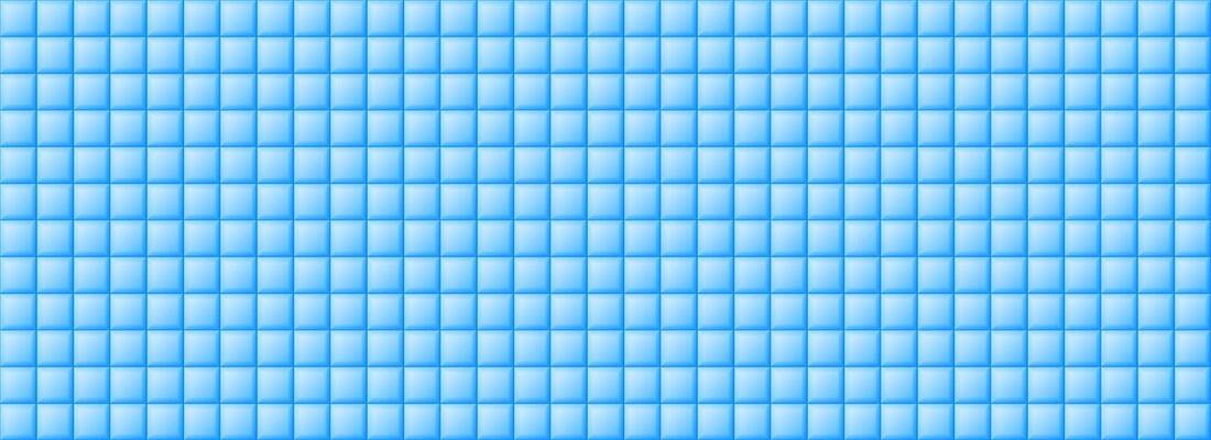 Seamless blue tile pattern. Square ceramic tiles texture for bathroom wall, kitchen floor, pool. Repeating mosaic grid background. Repeated turquoise tiled wallpaper.