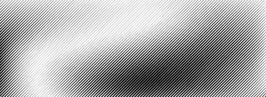 Fading linear gradient texture. Black diagonal striped gradation background. Thin to thick slanted pattern backdrop. Oblique vanishing parallel stroke wallpaper. Straight lines overlay vector