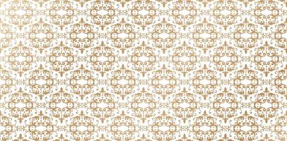 Seamless pattern with oriental element traditional ornament golden color isolated white background for fashionable textile, book cover, Digital interfaces, prints design templates material, invitation vector