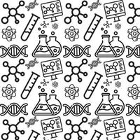 Background with science and chemistry patterns vector