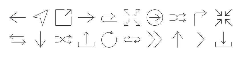 Arrows Up, Down, Right and Left Related Image Collection. Editable Stroke. Perfect for Infographics, Articles, Books, Flyers, Banners vector