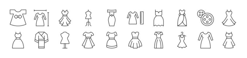 Collection of Signs of Dress for apps, web sites, banners, infographics and other types of design vector