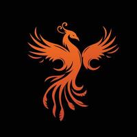 Phoenix symbol of mythological bird vector