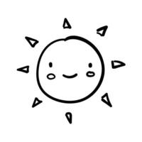 Happy smiling sun. illustration isolated on white background vector