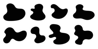 Modern liquid flat blob shape abstract elements graphic vector