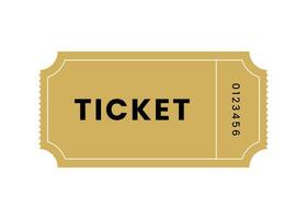 Ticket cinema or movie template isolated on white background. vector
