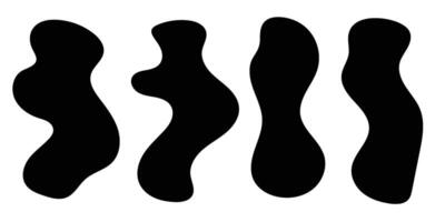Abstract flat blob shape organic style, illustration set. vector