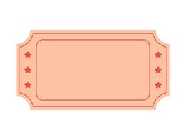 Old blank ticket template design vector