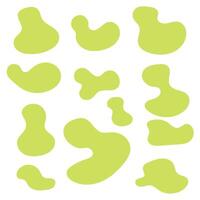 Blob yellow shape organic. Collection from abstract forms for design and paint. vector