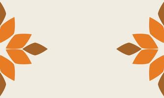 beautiful brown and orange leave background design vector