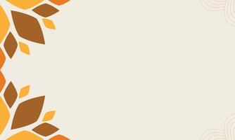 orange leave ornament background vector