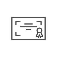 certificate outline icon design good for web or mobile app vector