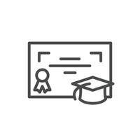 cartificate of education outline icon design good for web or mobile app vector