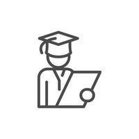 degree outline icon design good for web or mobile app vector
