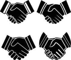 Handshake icon and business agreement handshake . vector