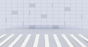 Pedestrian crossing, Zebra cross with white ceramic tile wall background vector