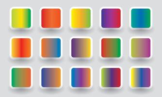 Collection of gradient harmonies colour palette. Colour palette trends vector
