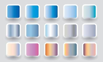 Collection of gradient sky colour palette. Colour palette trends vector