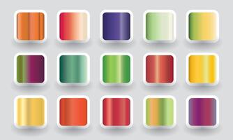 Collection of gradient fruits colour palette. Colour palette trends vector