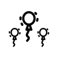 Balloon icon line style vector