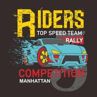 Rider graphics for design tshirt vector