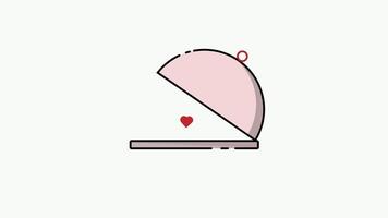 Candlelit Valentine Dinner Animation ideal for emphasize the romantic and enchanting themes of Valentine's Day video