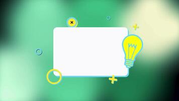 white banner for text, information. Text space, text placement for Marketing video