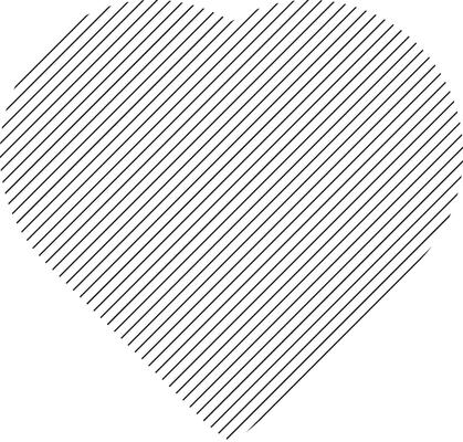 Diagonal stripe seamless pattern. Geometrical backdrop. Seamless texture isolated on white background in heart shape