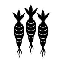 Modern turmeric silhouette ideal for culinary projects vector