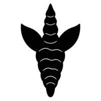 Turmeric root silhouette icon in graphic for health and spice designs vector