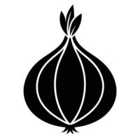 Stylized onion silhouette icon for various uses vector