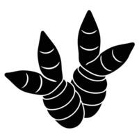 Turmeric silhouette perfect for culinary and herbal projects vector