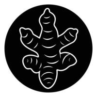 Trendy Ginger Icon for Culinary and Spice Art vector