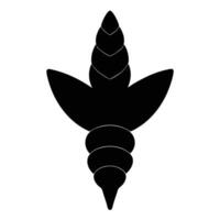 Elegant turmeric root silhouette design for health and culinary uses vector