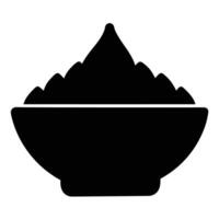 Spice powder bowl minimalist icon for design projects vector