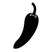 Unique chili pepper silhouette for culinary graphics vector