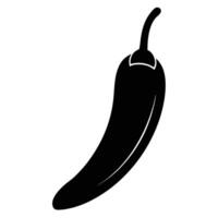 Simple chili pepper icon for creative graphics vector