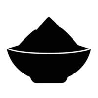 Elegant spice bowl icon design for culinary projects vector