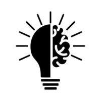 brain combination lamp illustration vector