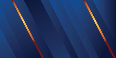 gradient blue geometric background with gold lines vector