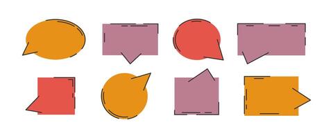 speech bubbles in comic style. Bright and expressive elements for comics, graphics, cartoon dialogues and emotions. illustration isolated on white background vector