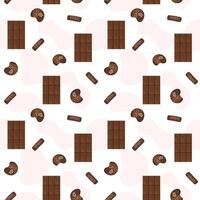 Flat Chocolate Bar Pattern Template vector