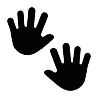 Hand Print Icon Design vector