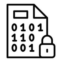 Encrypt Line Icon Design vector