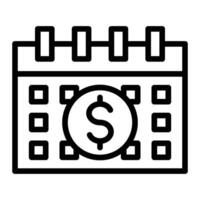 Payroll Line Icon Design vector