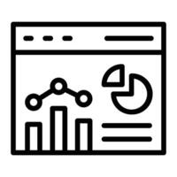 Data Analytic Line Icon Design vector