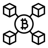 Block Chain Line Icon Design vector