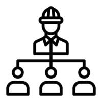 Supervisor Line Icon Design vector